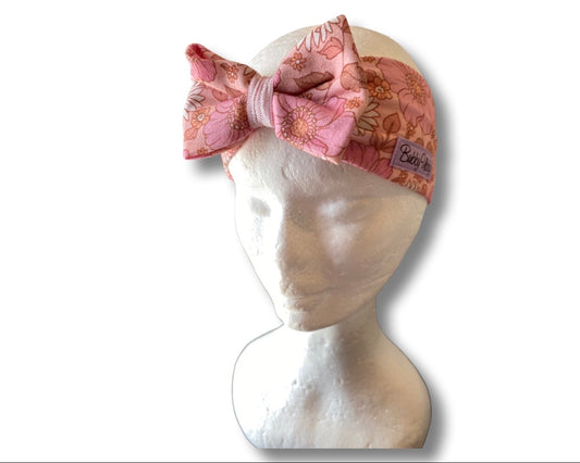 NEW PRODUCT* Baby Headband- Pink Posies. 6-12M